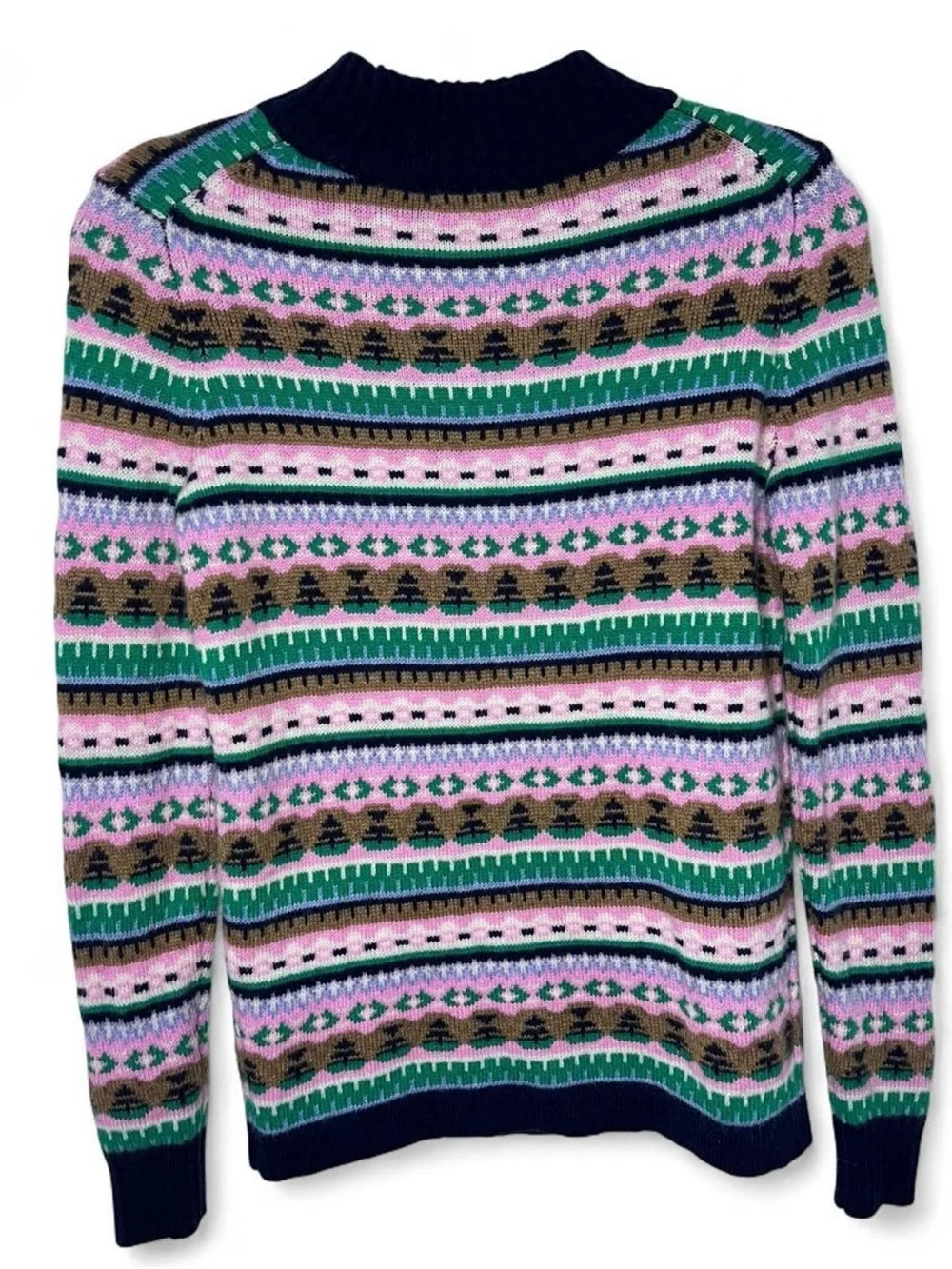 J.Crew Fair Isle Sweater Multicolor Lambswool Blend Nordic Knit